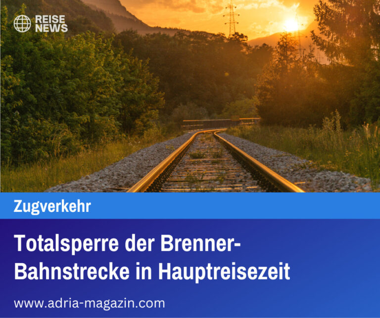 Totalsperre der Brenner-Bahnstrecke in Hauptreisezeit