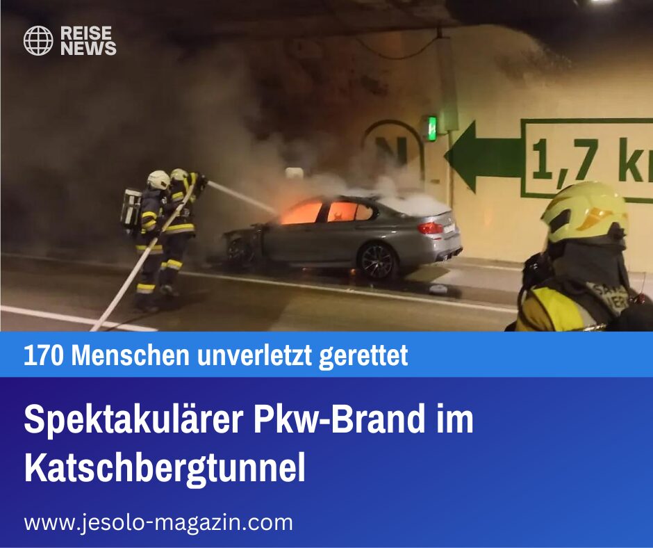 Spektakulärer Pkw-Brand im Katschbergtunnel