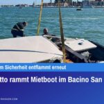 Vaporetto rammt Mietboot im Bacino San Marco
