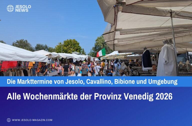 Alle Wochenmärkte der Provinz Venedig 2026