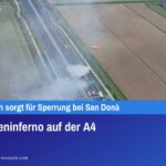 Flammeninferno auf der A4