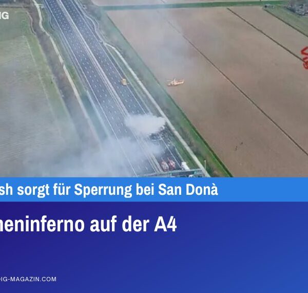 Flammeninferno auf der A4