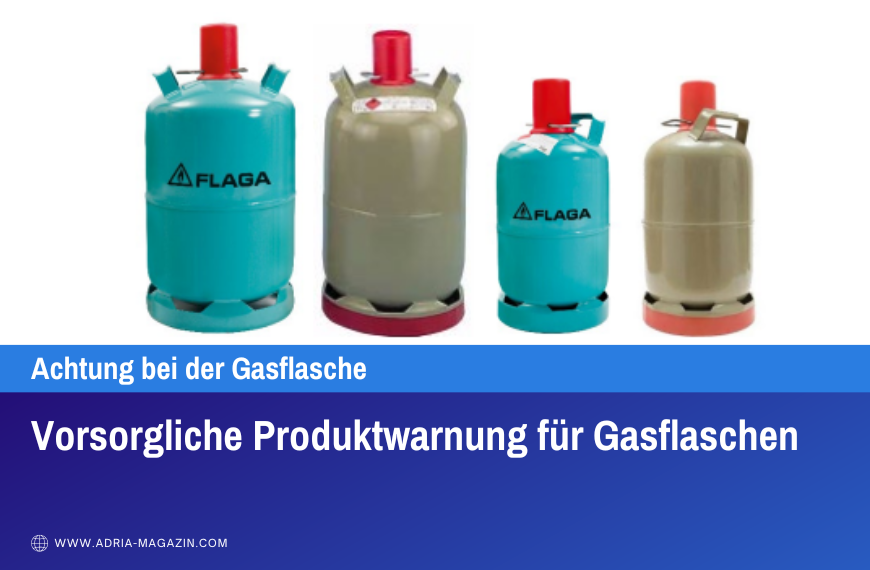 Vorsorgliche Produktwarnung für Gasflaschen